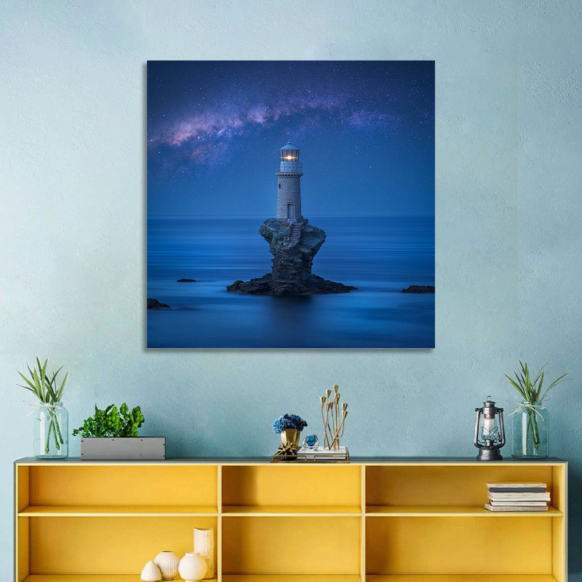 Tourlitis Lighthouse Nightscape Wall Art
