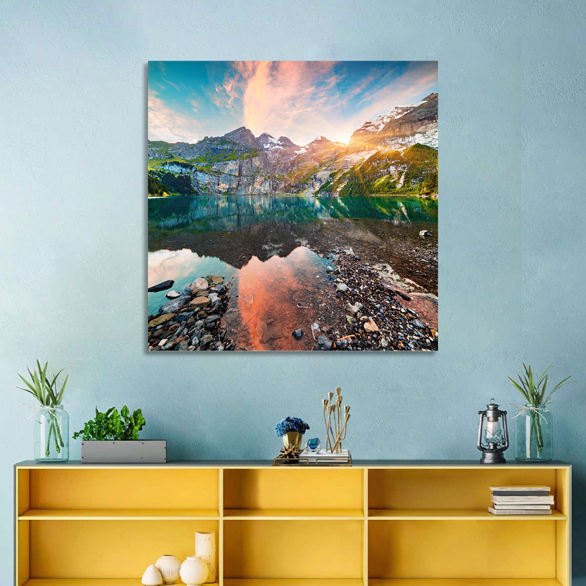 Oeschinensee Reflection Wall Art