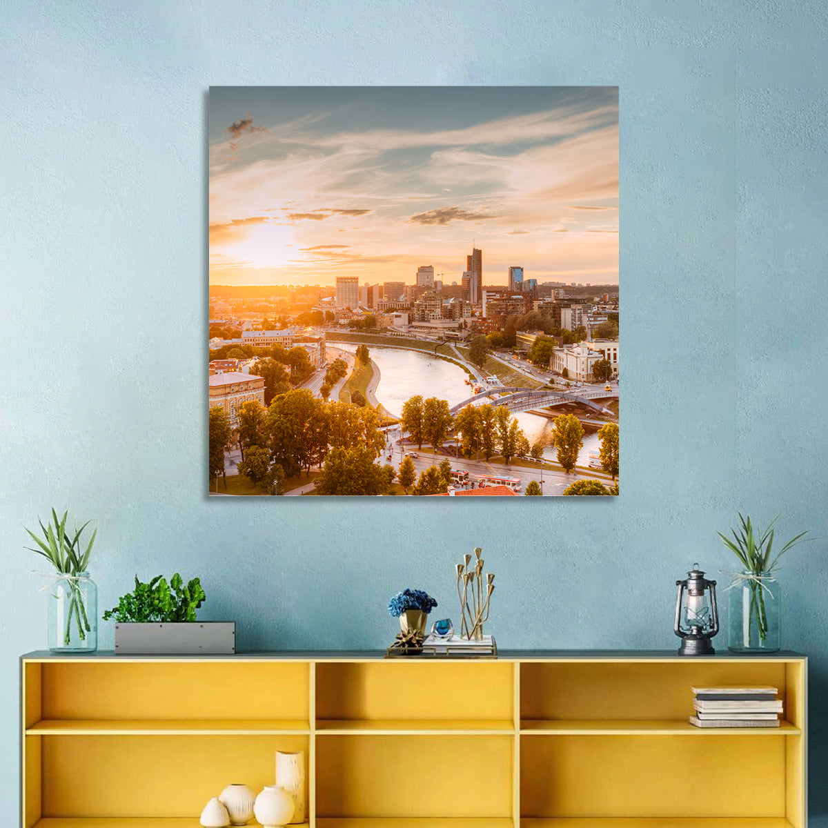 Vilnius Cityscape Wall Art