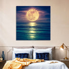 Supermoon Over Calm Sea Wall Art