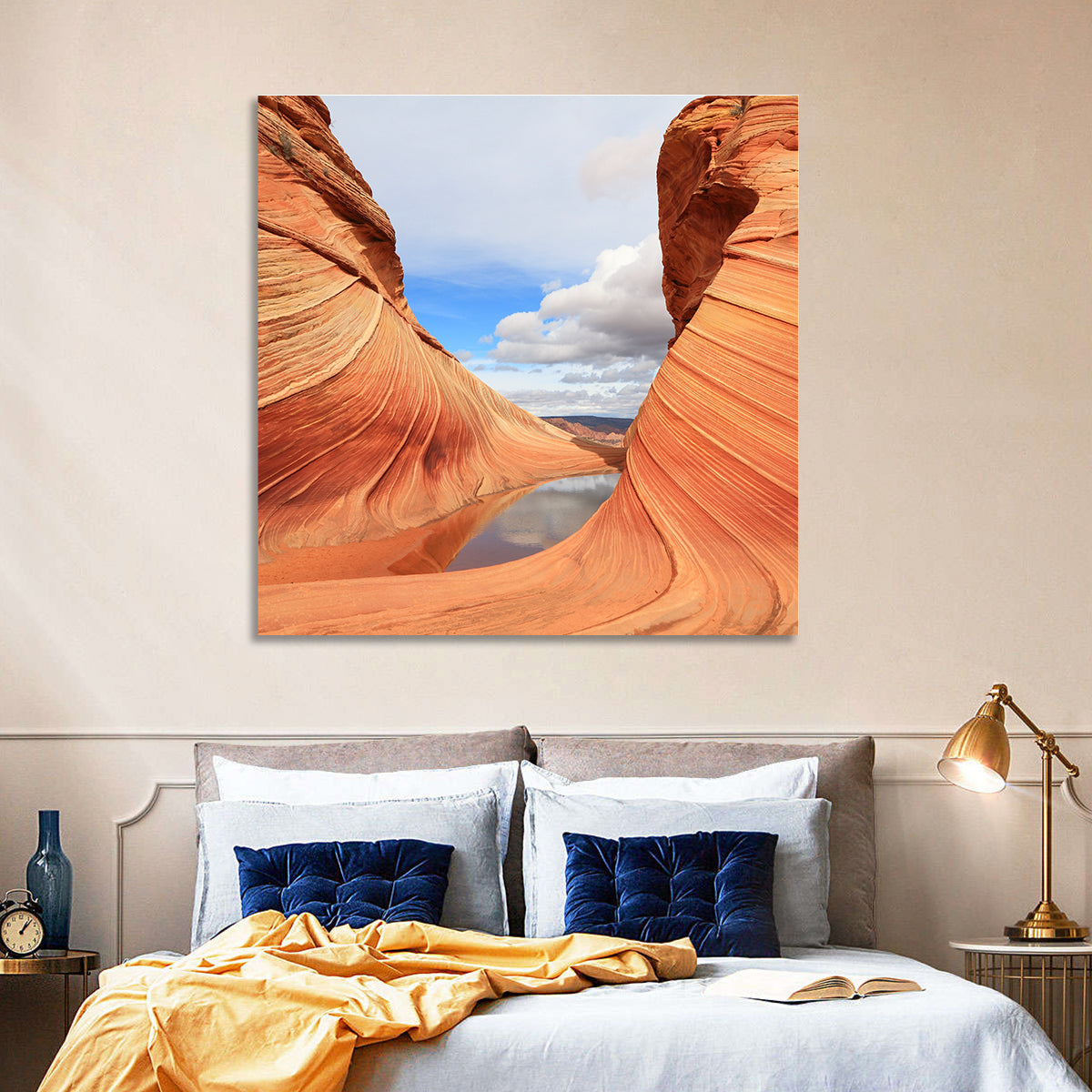 The Wave at Coyote Buttes Wall Art in a room, square