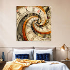 Surreal Infinity Clock Spiral Wall Art