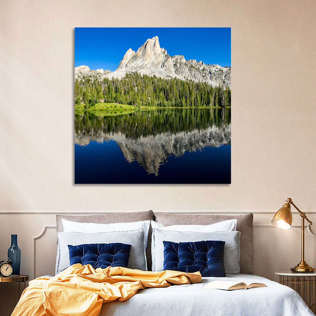 Sawtooth Peaks at Alice Lake Wall Art