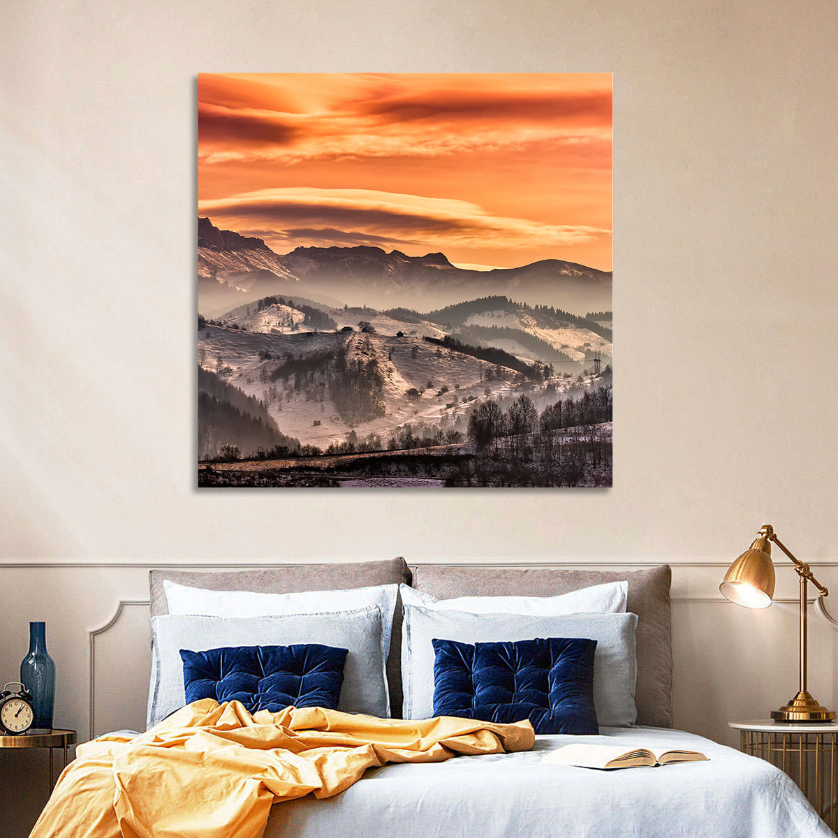 Pestera Mountain Sunrise Wall Art