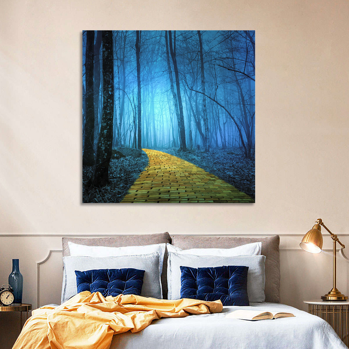 Misty Yellow Brick Road Wall Art