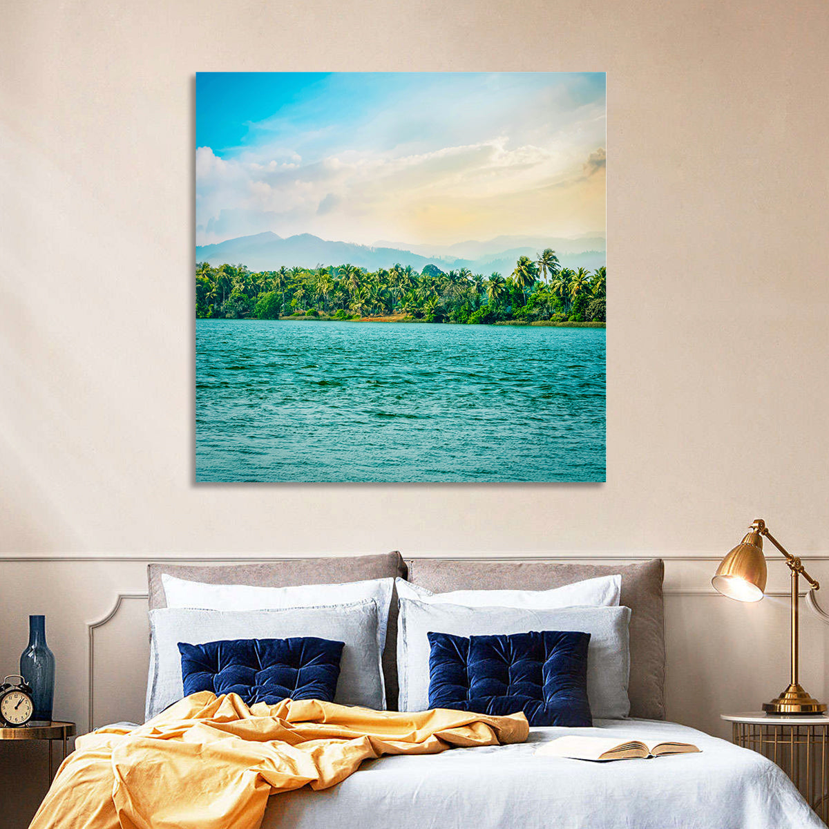 Indian River Morning Light Wall Art in a room, square