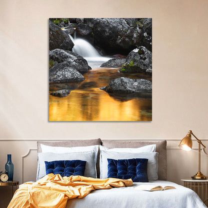 Golden Stream Wall Art