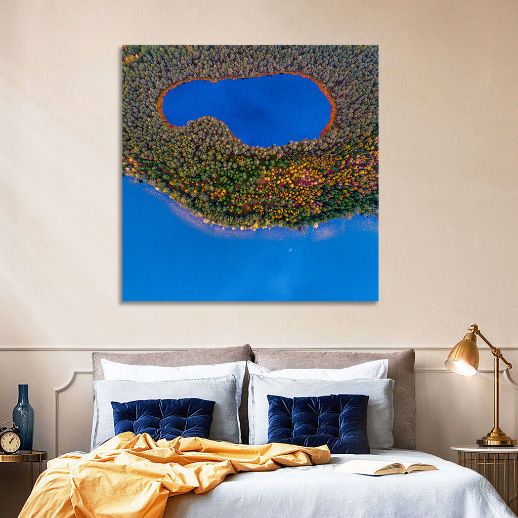 Autumn Forest Lake Wall Art