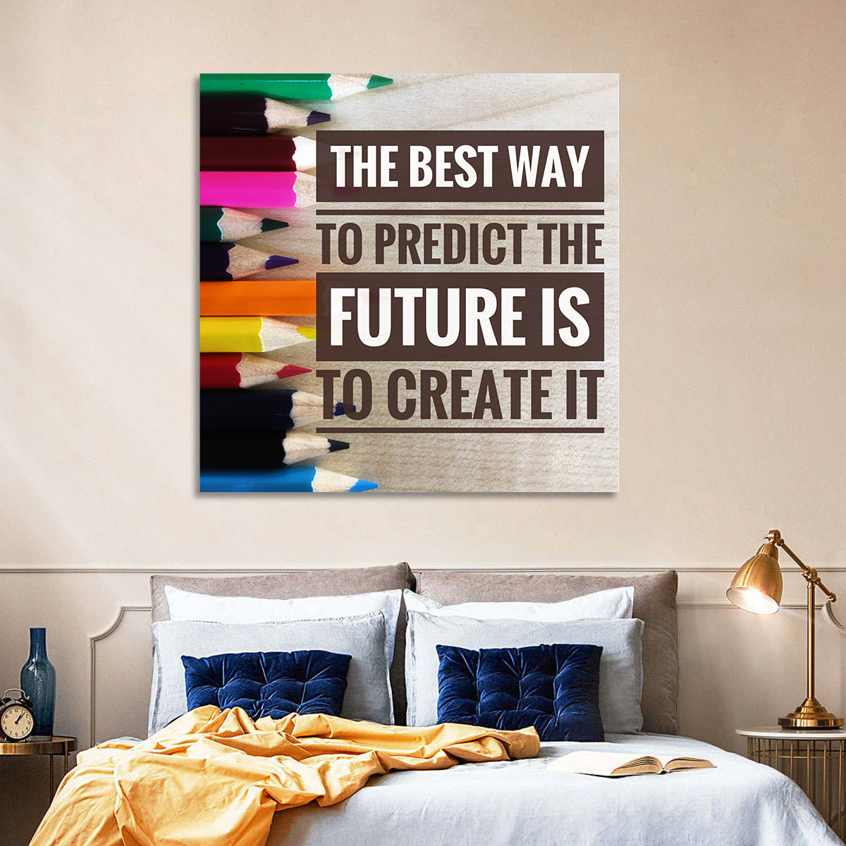 Create the Future Quote Wall Art in a room, square