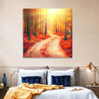 Golden Path Through Autumn Woods Wall Art