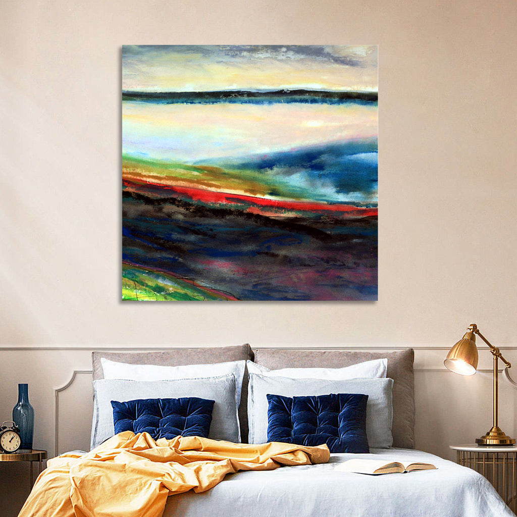 Moody Horizon Stripe Abstract Landscape Wall Art