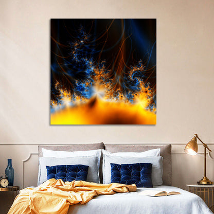 Solar Flames Abstract Wall Art