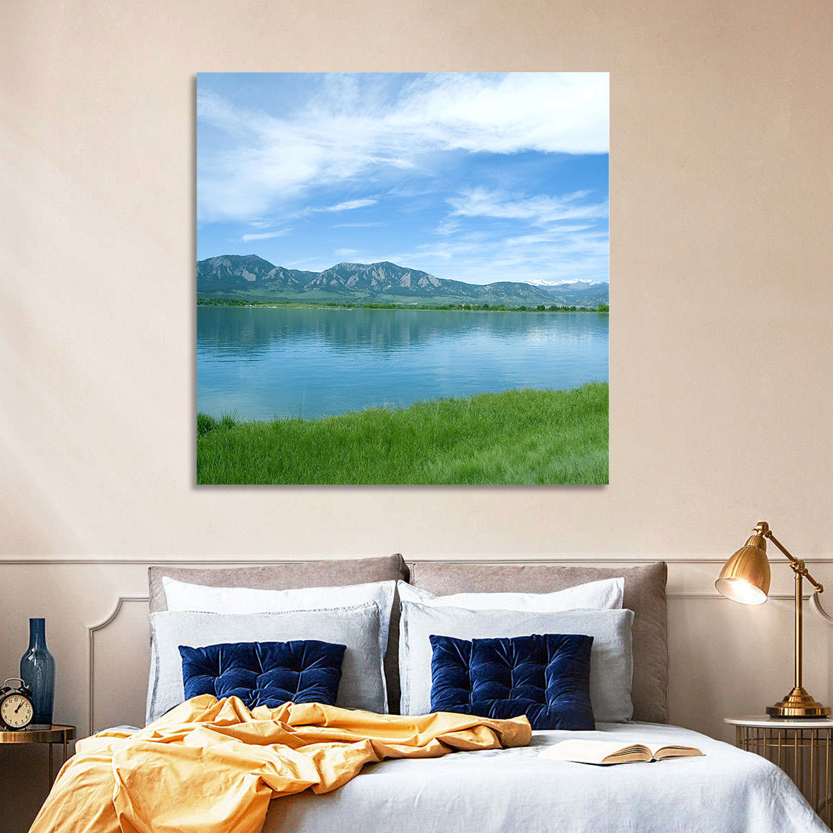 Boulder Reservoir and Flatirons Wall Art