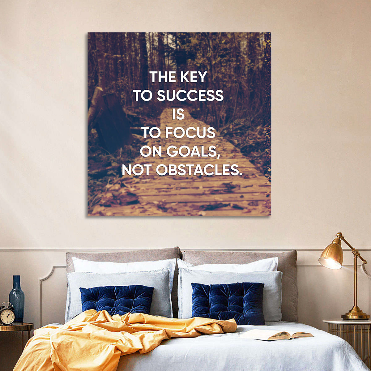 Key to Success Wall Art in a room, square