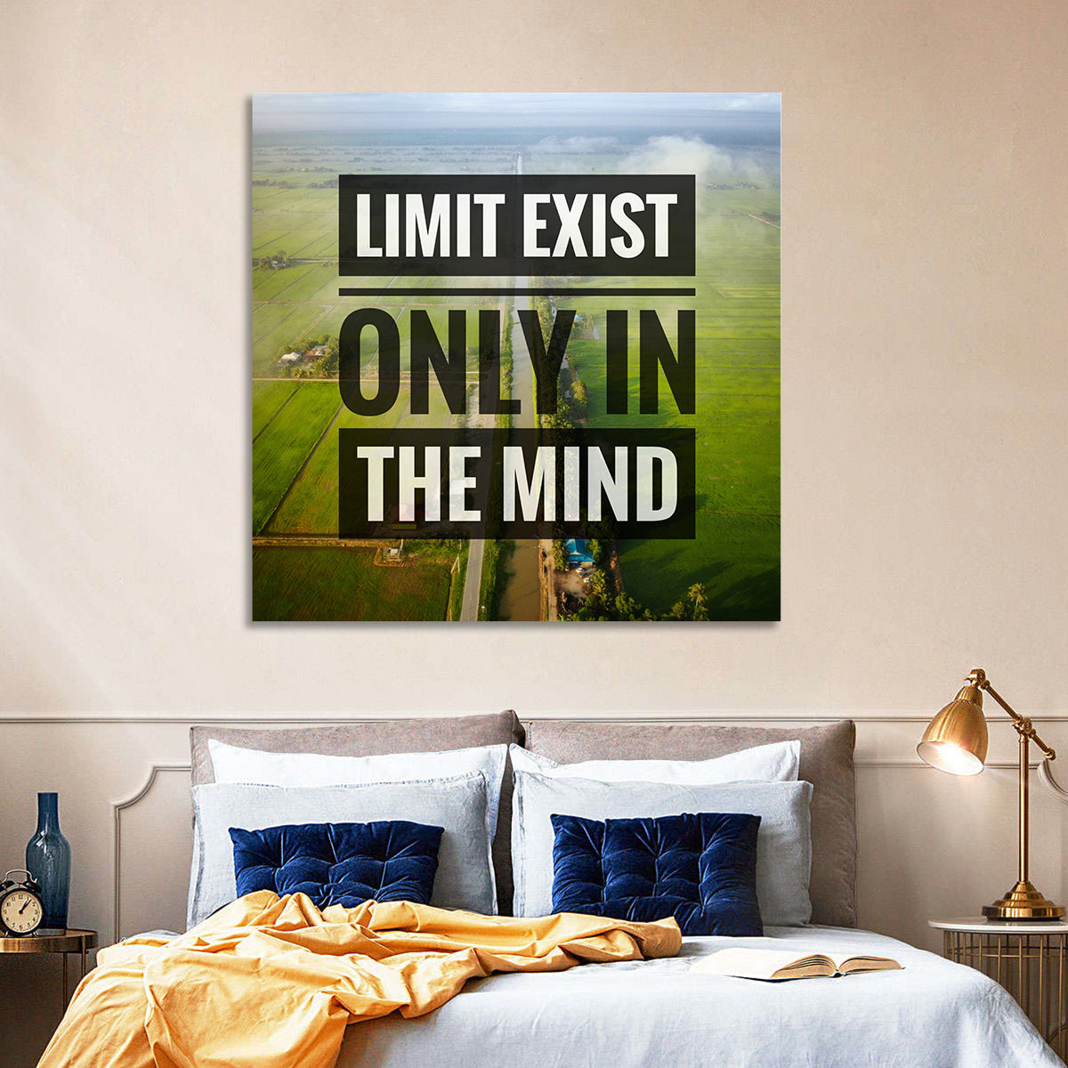 Limits Exist Only in the Mind Wall Art in a room, square
