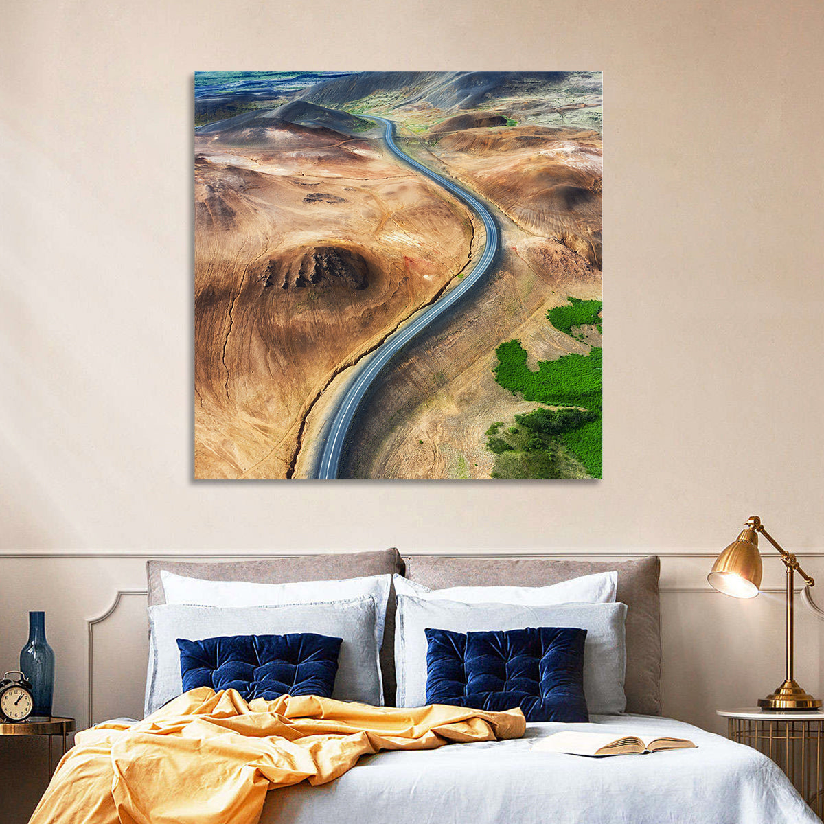Winding Road in Geysers Valley Wall Art
