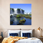 Iguazu Falls Mossy Rocks Wall Art