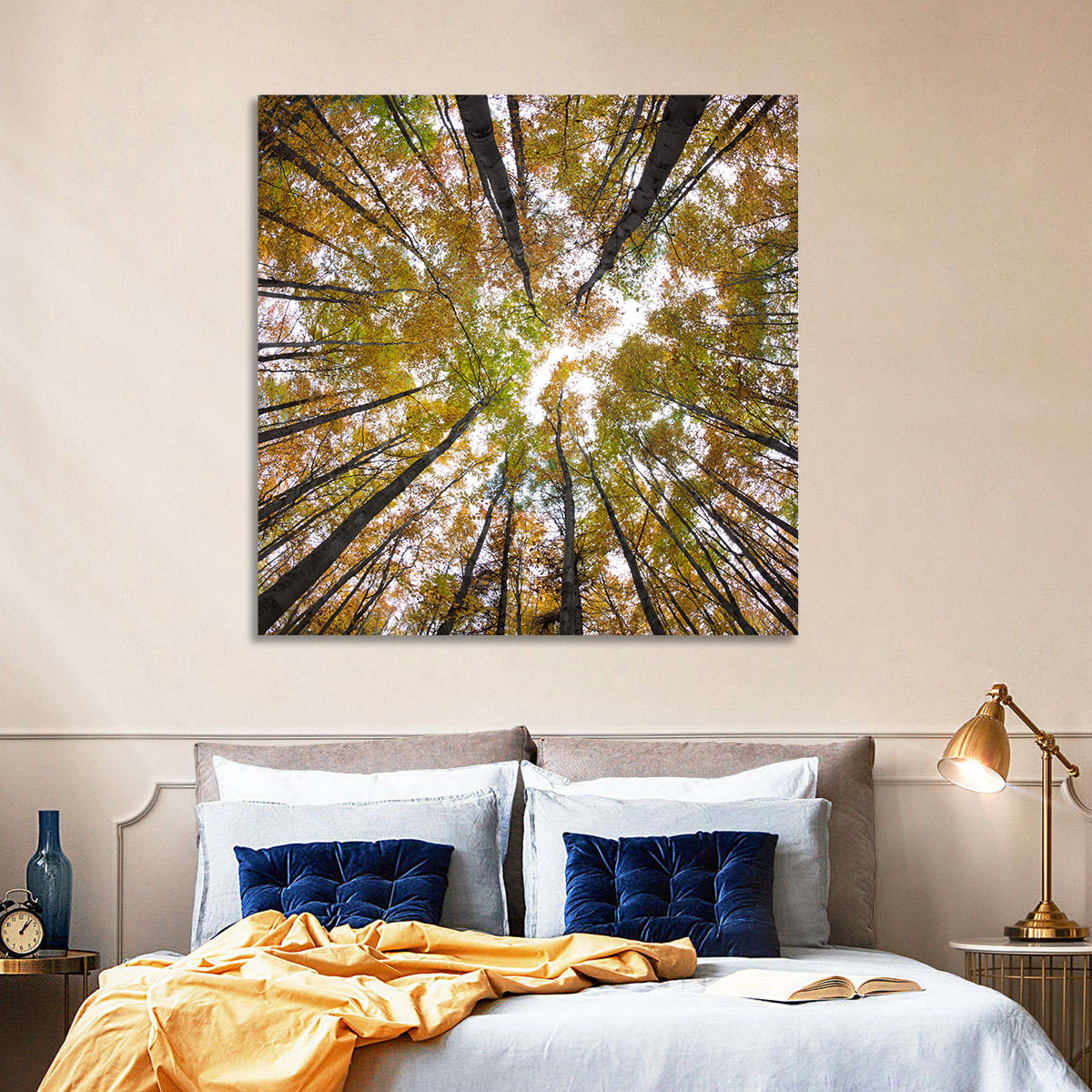 Autumn Forest Canopy Looking Up Wall Art