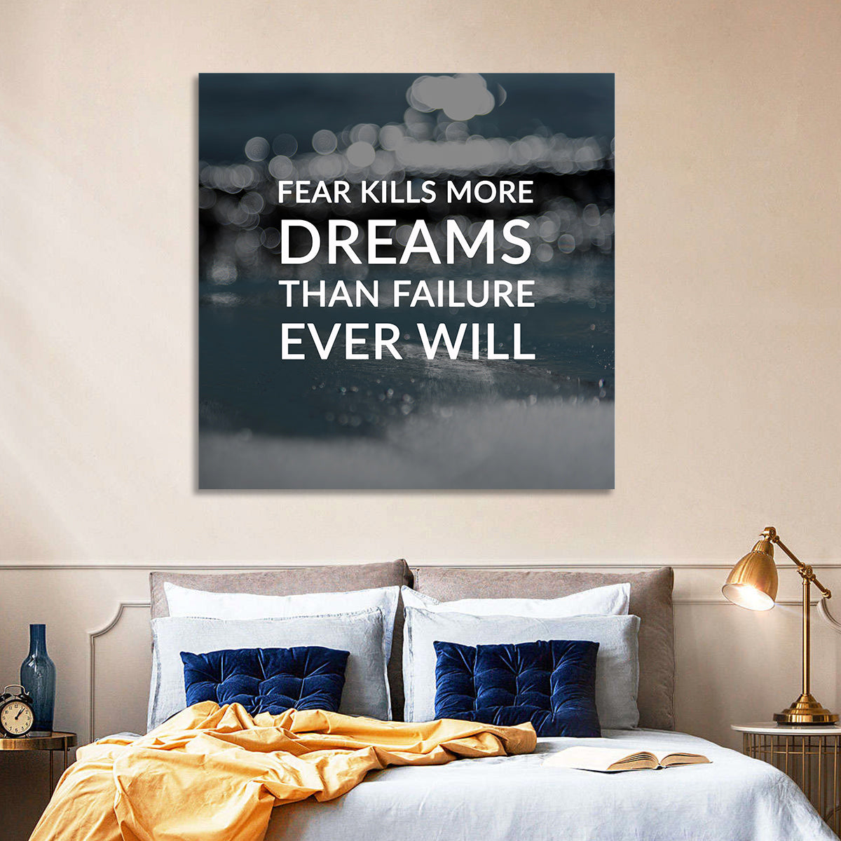 Fear Kills More Dreams Typography Wall Art