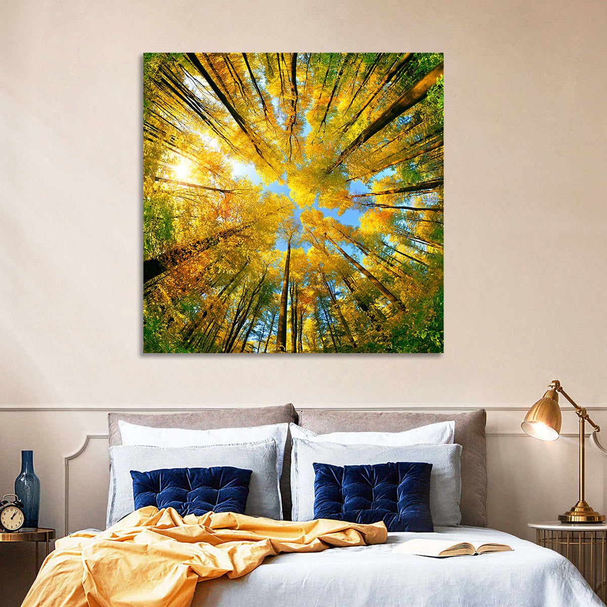 Golden Autumn Canopy Wall Art