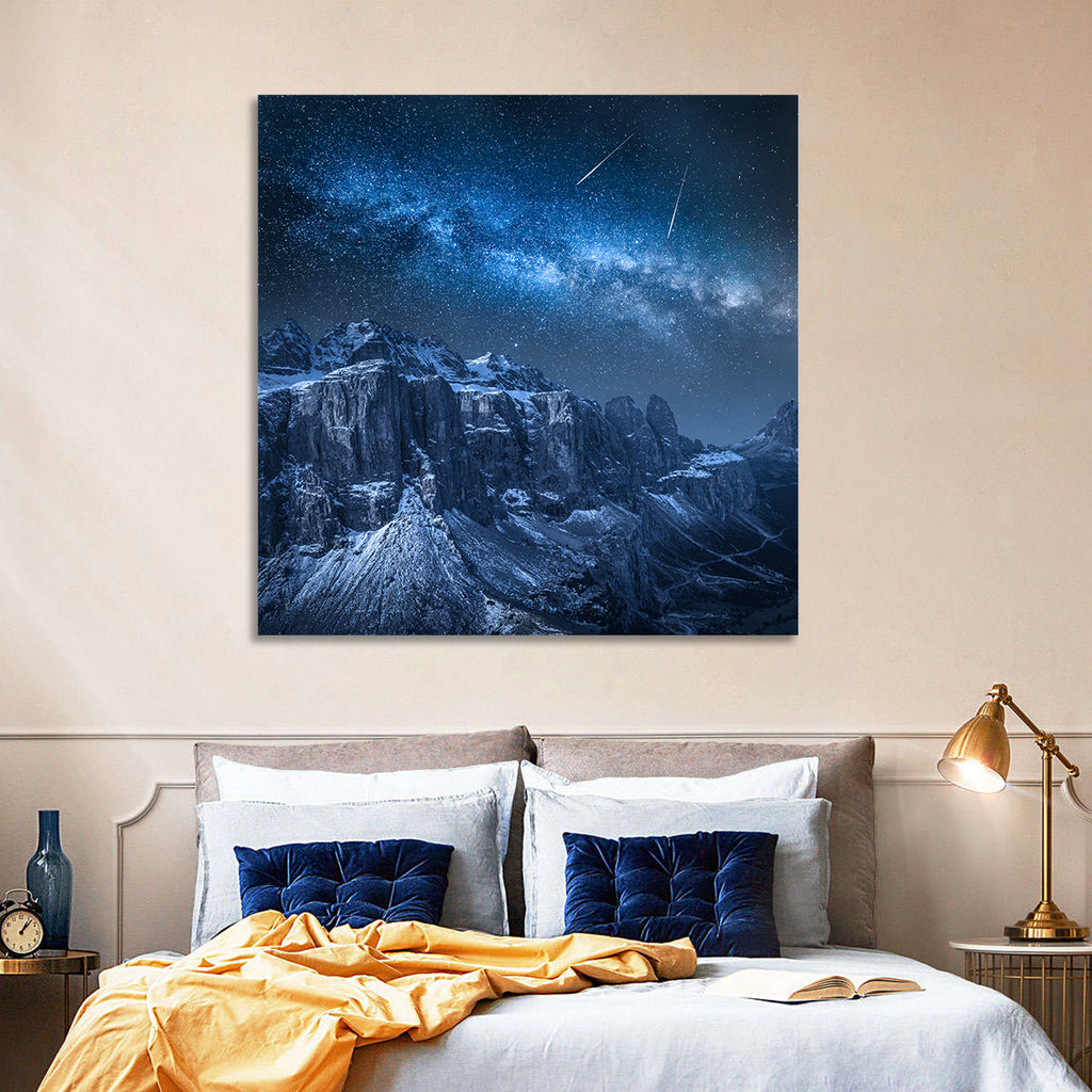 Milky Way Over Snowy Dolomites Wall Art