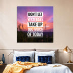 Don't Let Yesterday, Sunset Quote Wall Art