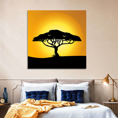 Tree at Sunset Wall Art