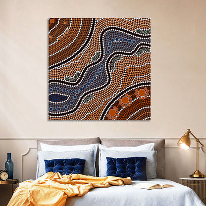 Aboriginal Style River Wall Art