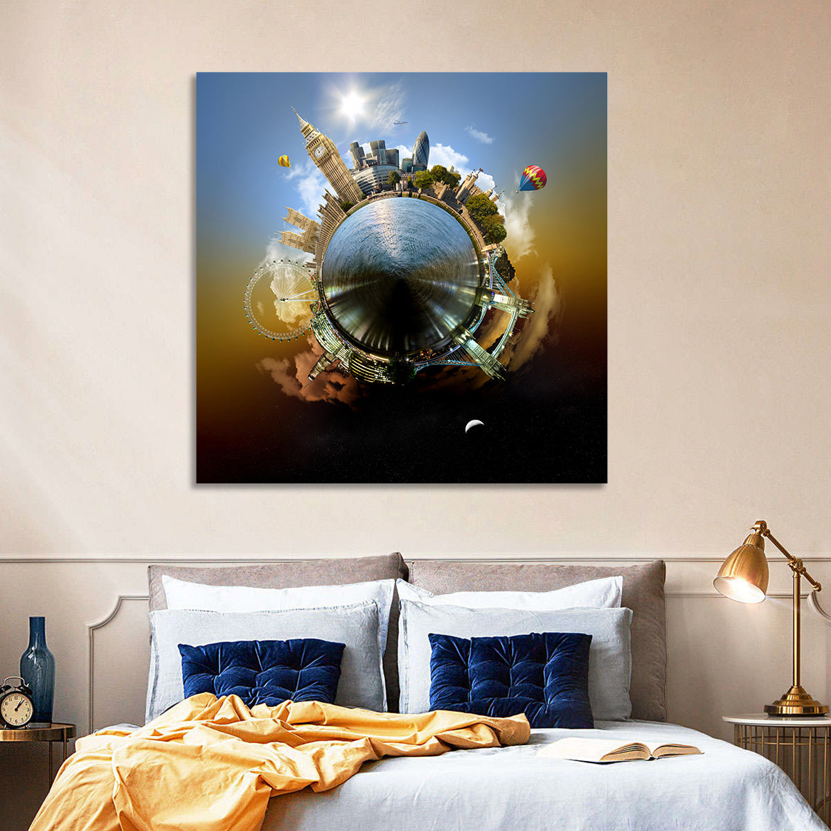 Miniature Planet London Skyline Wall Art