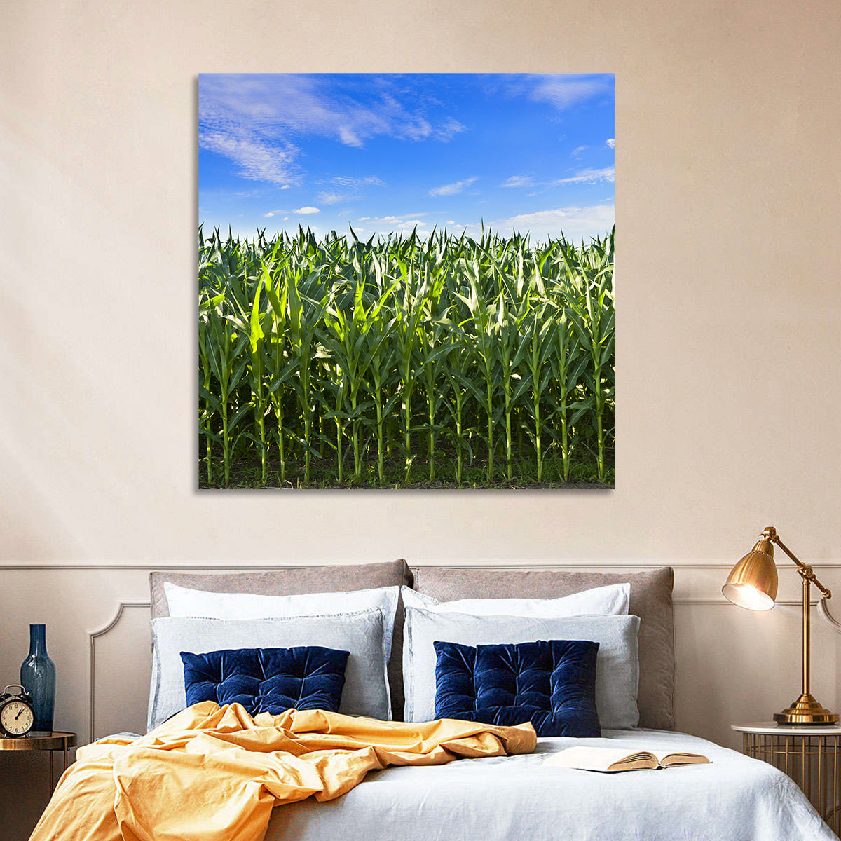 Green Corn Field Wall Art