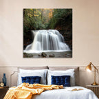 Holly River Autumn Waterfall Wall Art