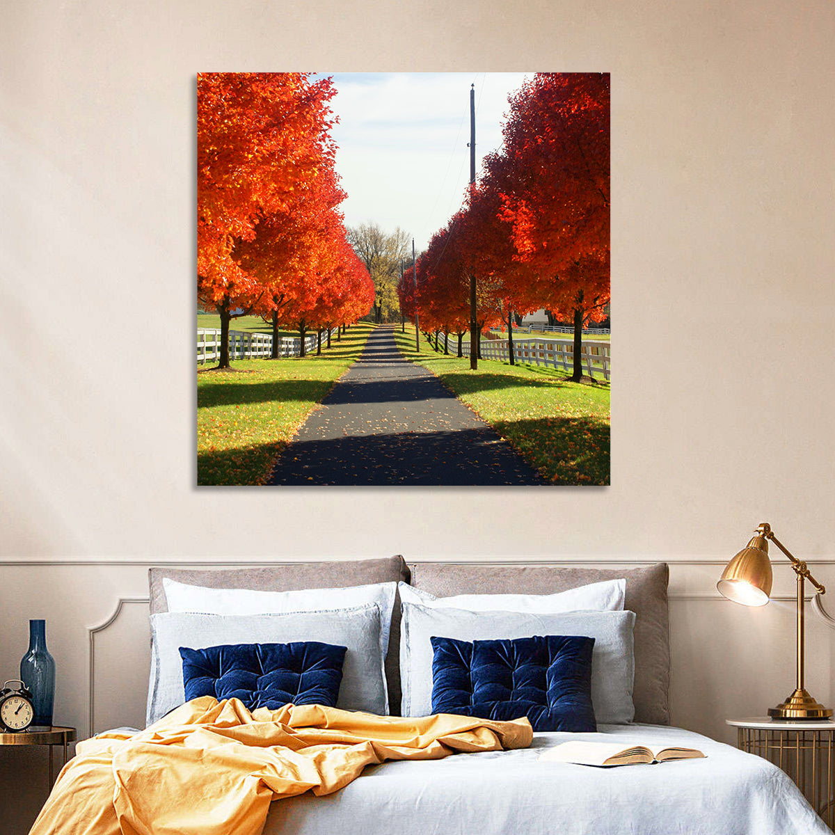 Frederick Farm Road Wall Art in a room, square
