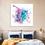 Magenta and Turquoise Splash Wall Art