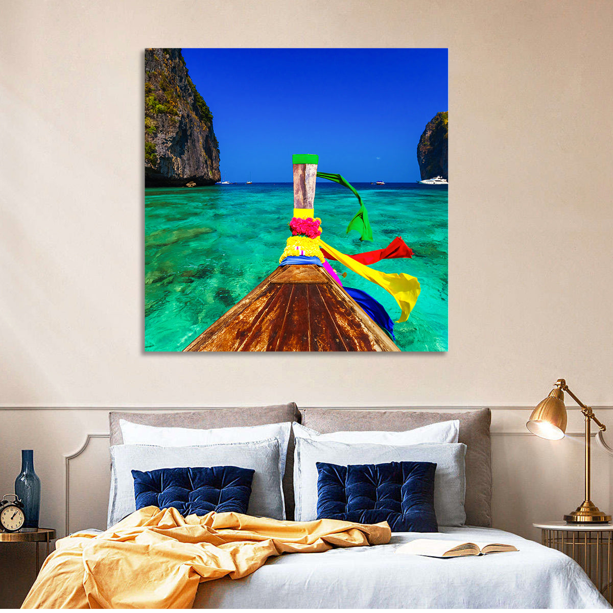Maya Bay Boat Wall Art