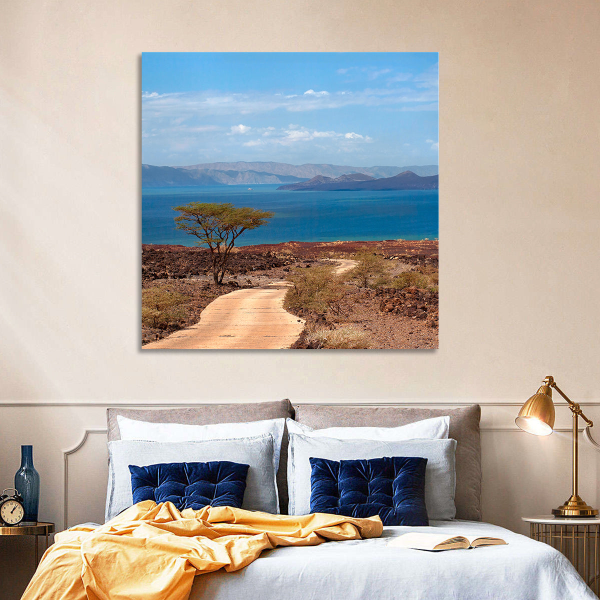 Road to Lake Turkana Wall Art in a room, square