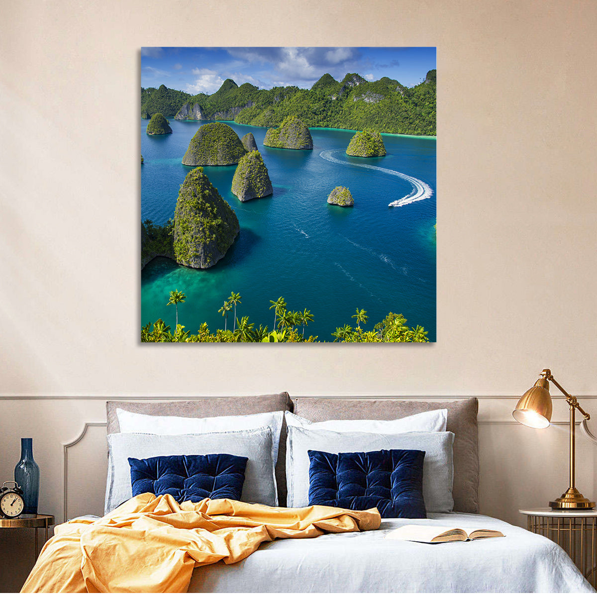 Wayag Islands, Raja Ampat Wall Art in a room, square