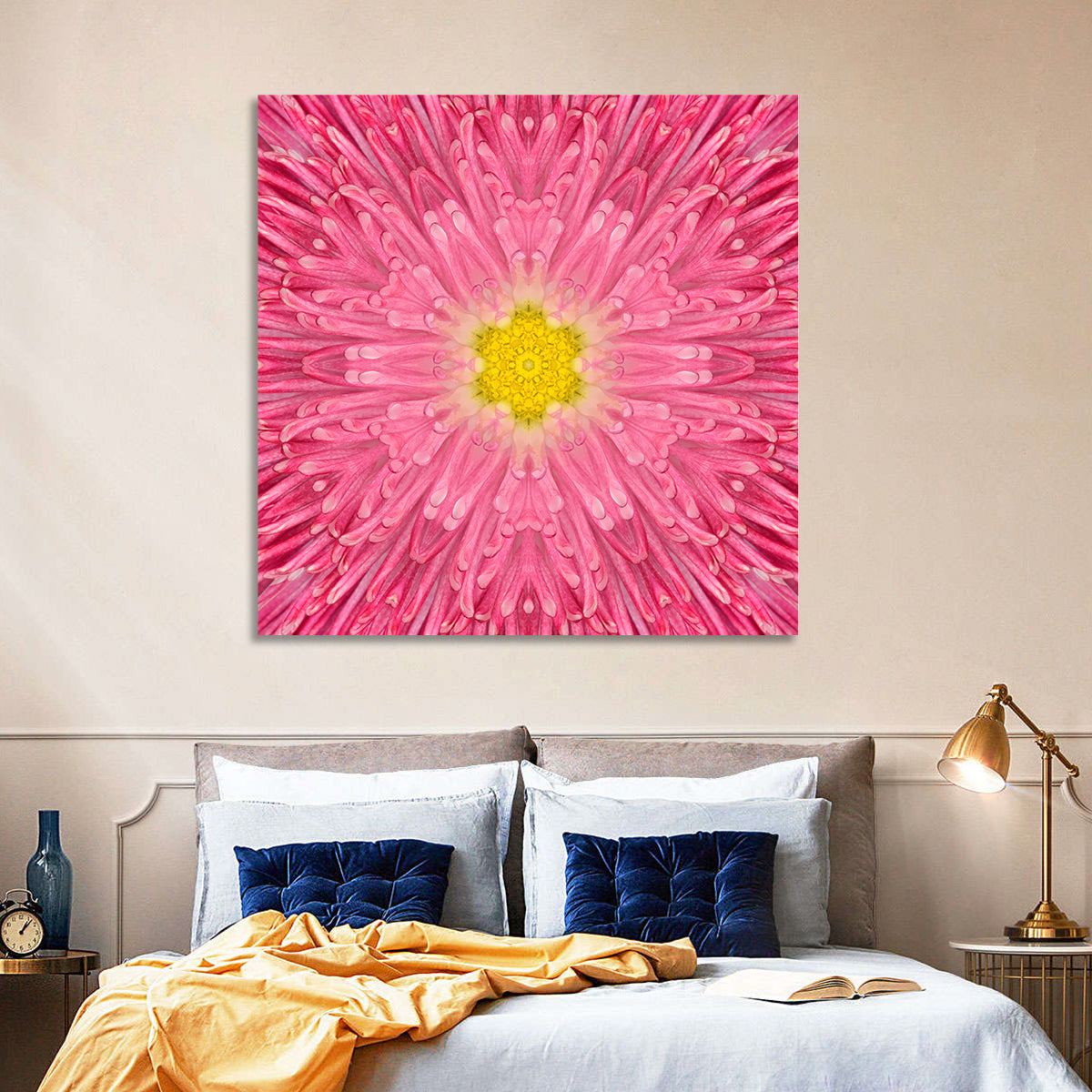Kaleidoscopic Daisy Mandala Bloom Wall Art