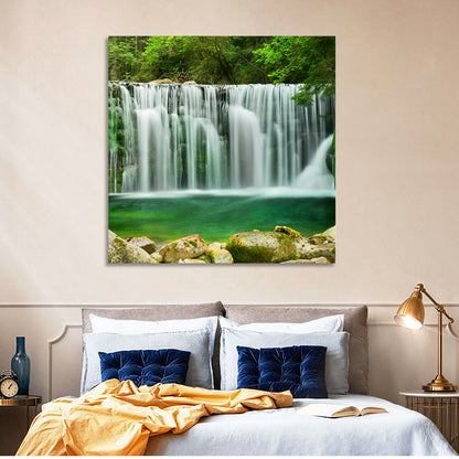 Lake Emerald Waterfall Wall Art