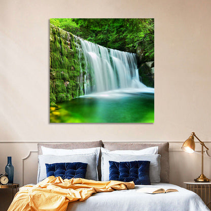 Waterfall in Emerald Lake Wall Art