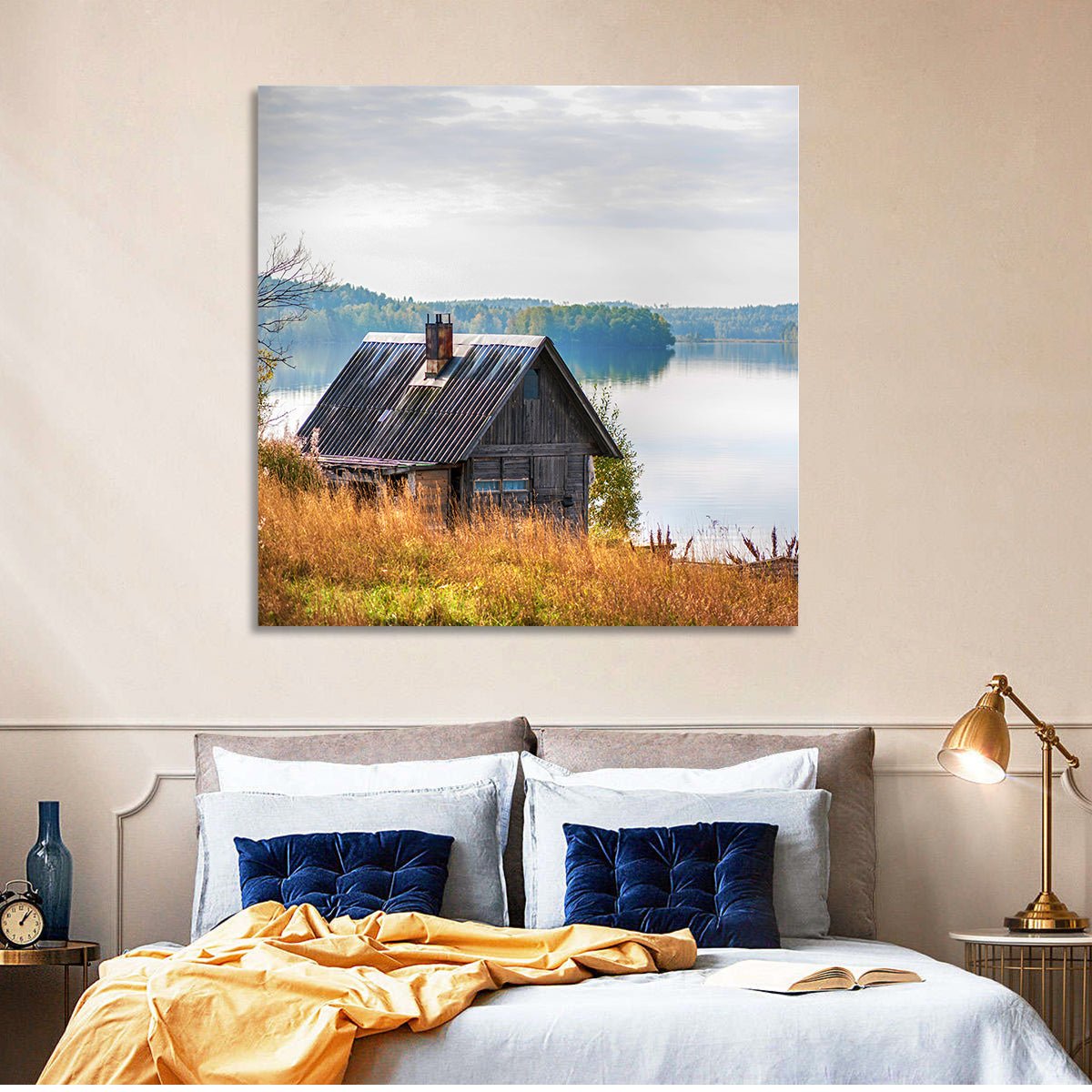 Salmon Lake & House Wall Art