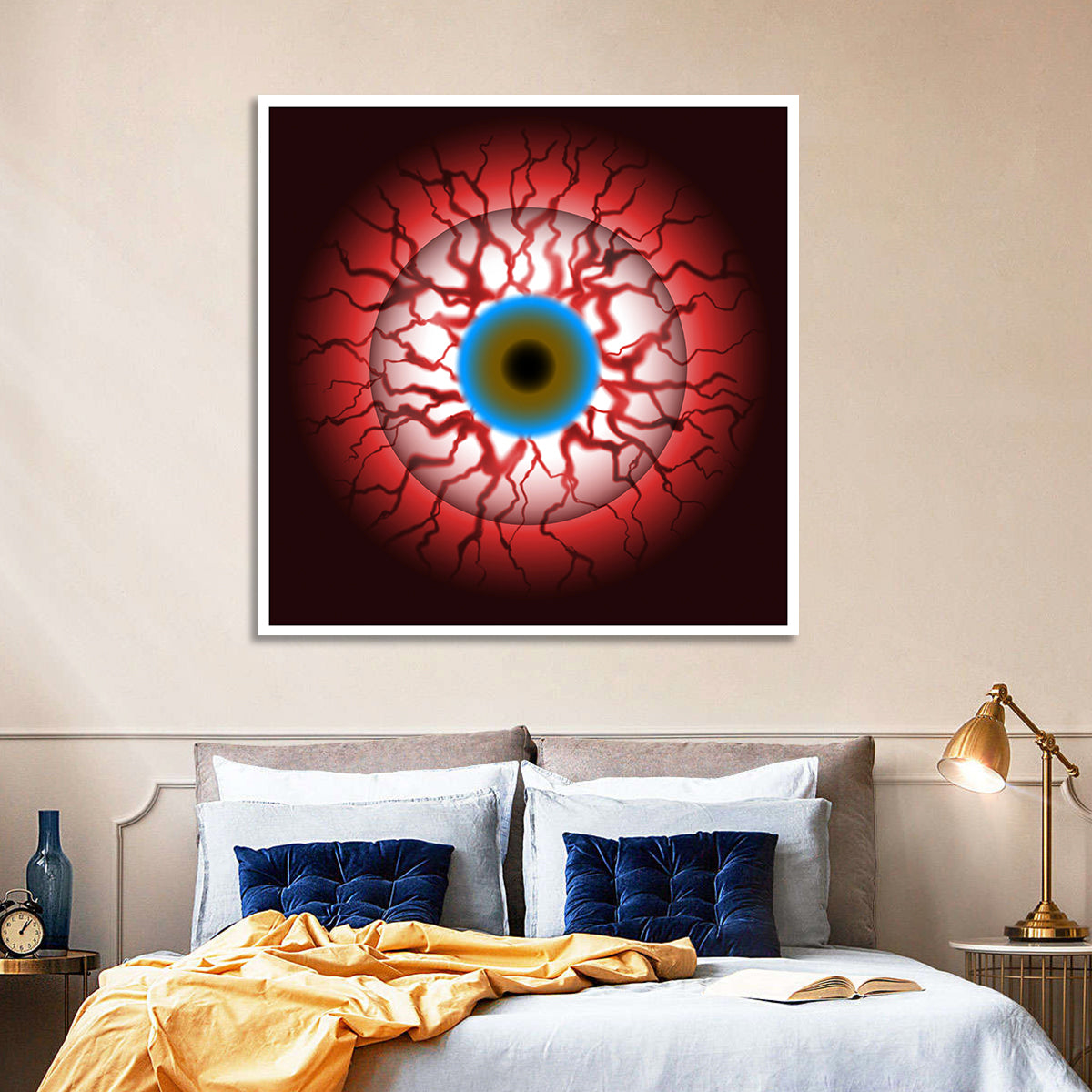 Close-up Eyeball Illustration Wall Art