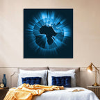 Glowing Africa Globe Wall Art