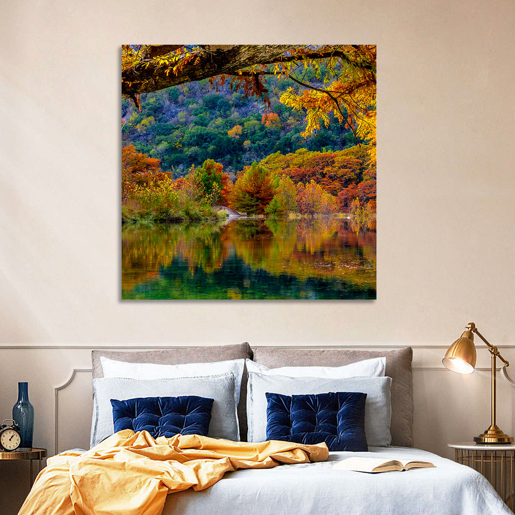 Frio River Autumn Reflection Wall Art