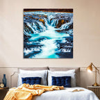 Bruarfoss Multi Tier Waterfall Wall Art