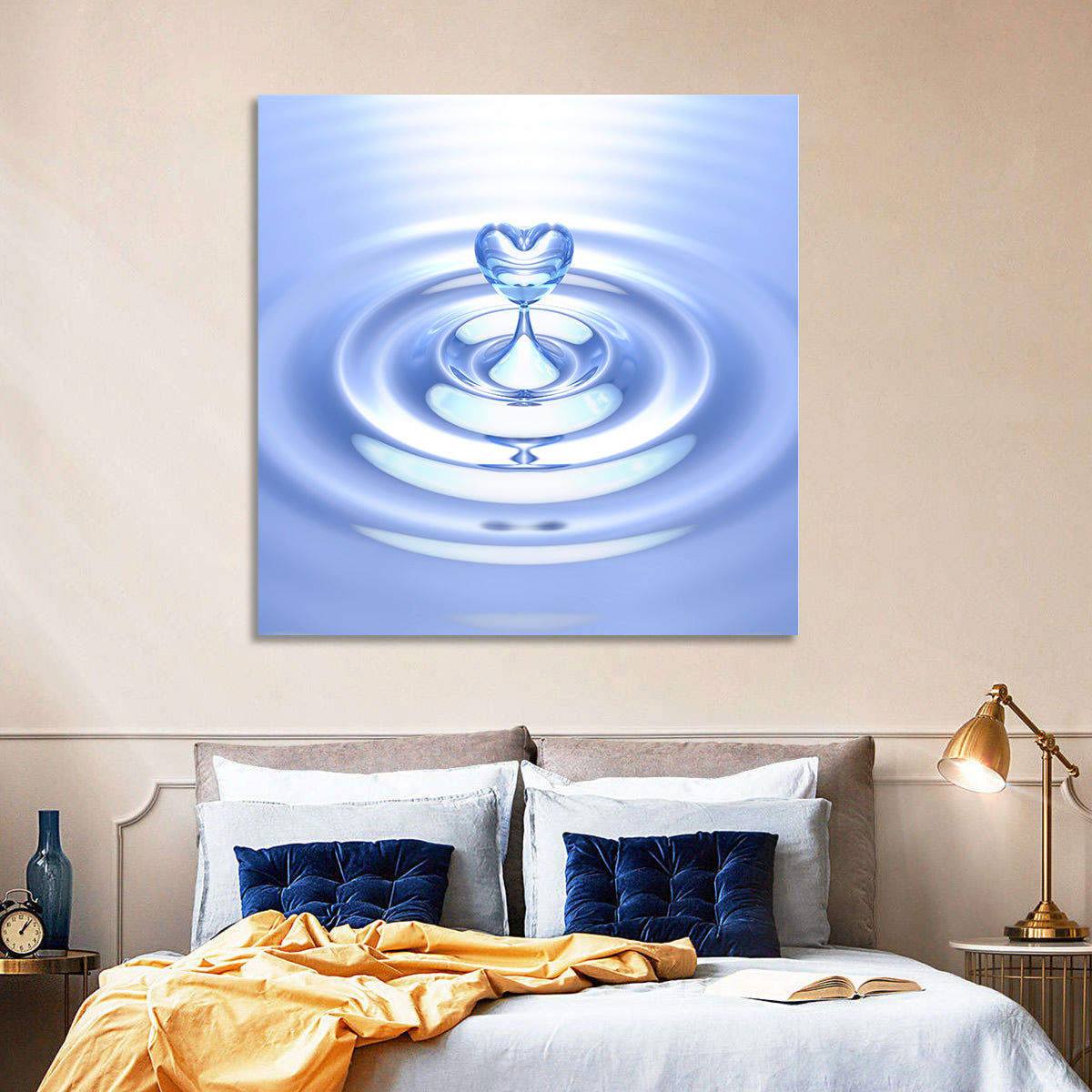 Heart-shaped Water Droplet Wall Art