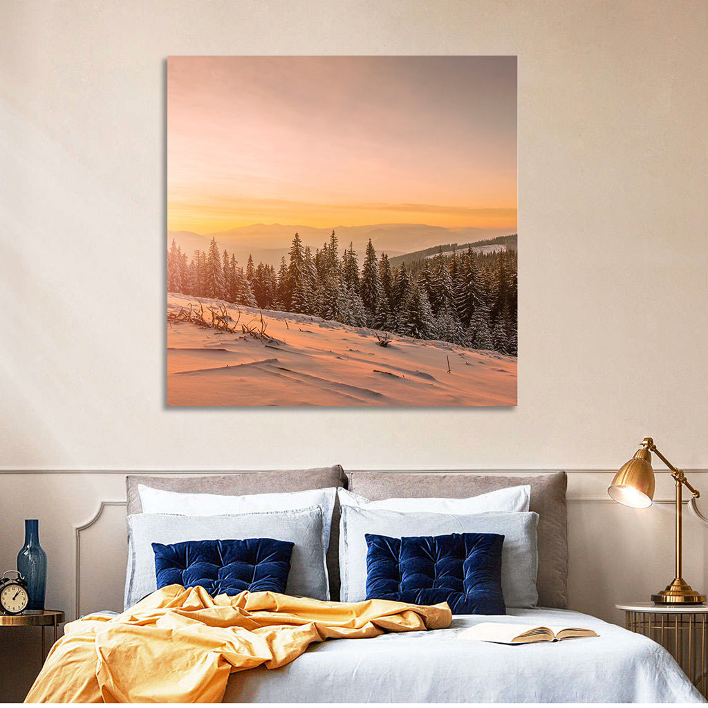 Hoverla Snowfield at Sunset Wall Art