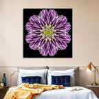 Kaleidoscopic Pink Floral Mandala Wall Art