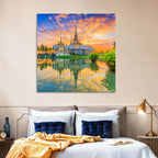 Wat Non Kum Sunset Reflection Wall Art