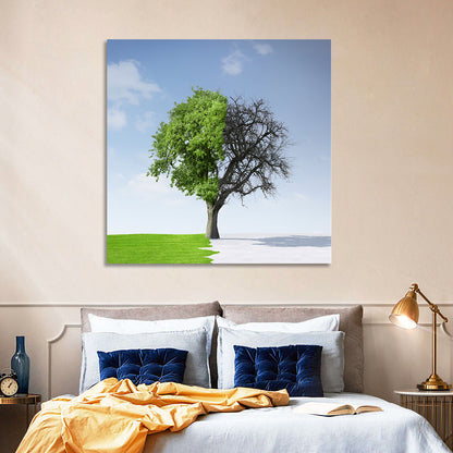 Summer & Winter Tree Wall Art