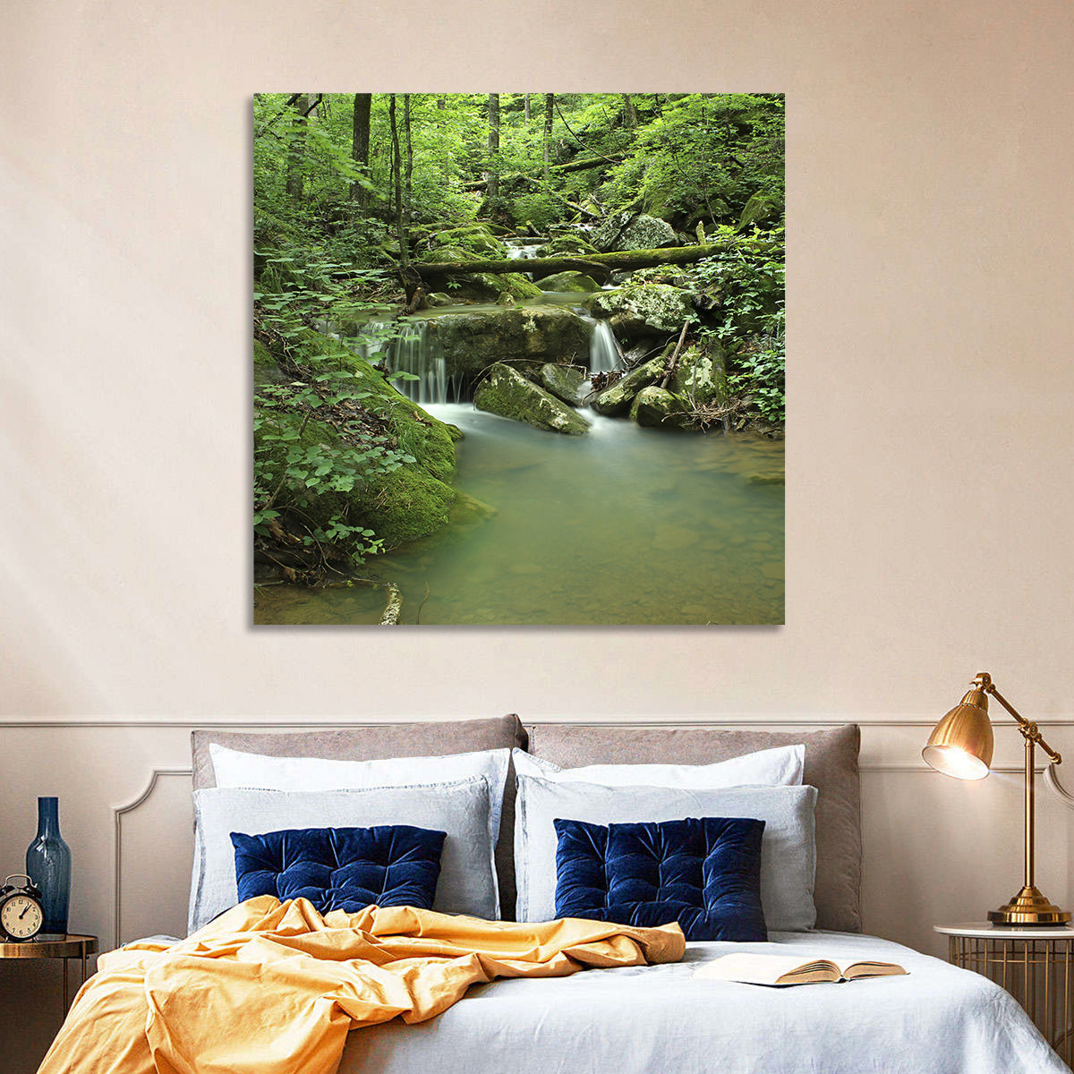 Arkansas Forest Stream Wall Art in a room, square